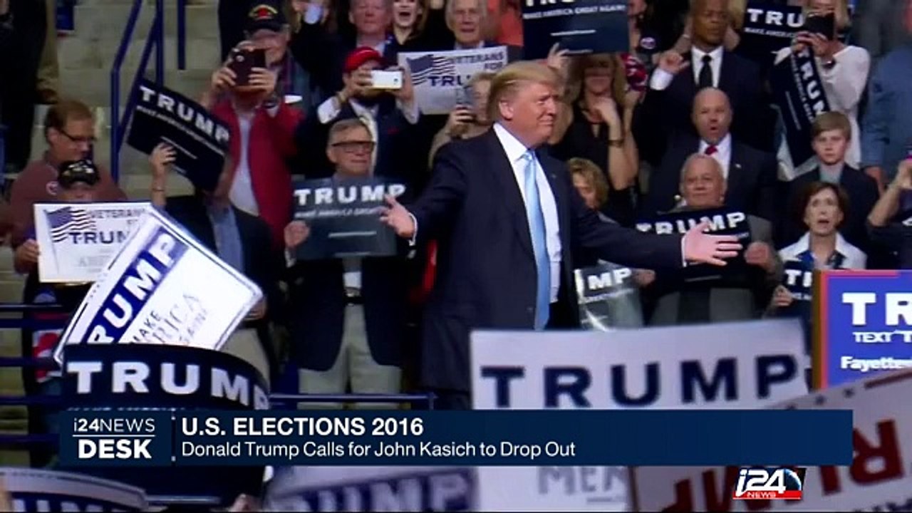 Donald Trump calls for John Kasich to drop out