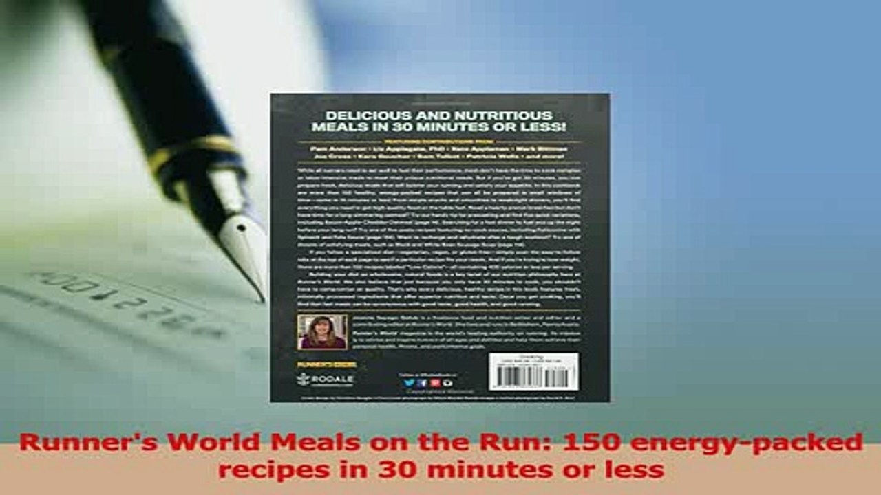 Read  Runners World Meals on the Run 150 energypacked recipes in 30 minutes or less Ebook Free