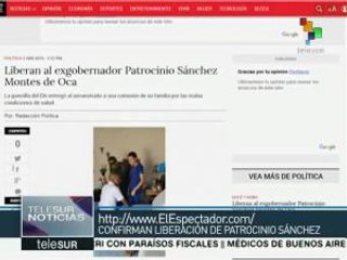 Colombia: libera ELN al exgobernador del Chocó Patrocinio Sánchez