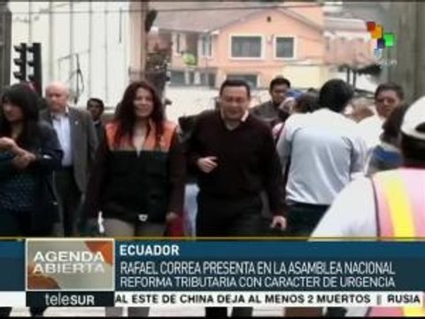 Rafael Correa envía proyecto para reformar la ley fiscal de Ecuador
