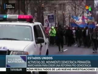 Estadounidenses marchan para exigir una reforma democrática en el país