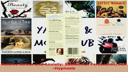 PDF  Relieve Stress and Anxiety Subliminal PersuasionSelfHypnosis Download Online