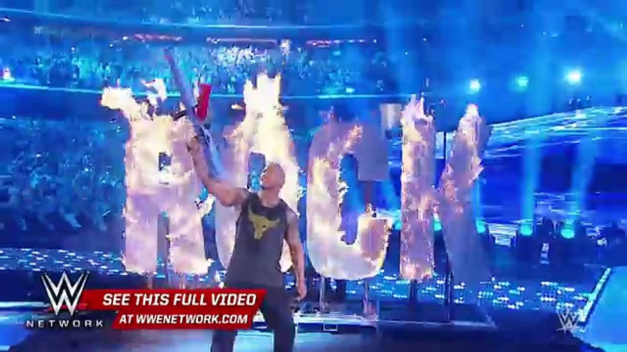 The Rock returned to WWE- WrestleMania 32 on WWE  Full HD