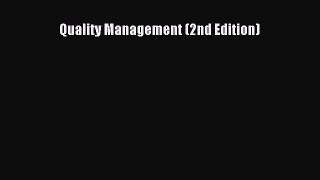 Read Quality Management (2nd Edition) Ebook Free