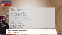More Than This - Roxy Music Drums Backing Track with chords and lyrics