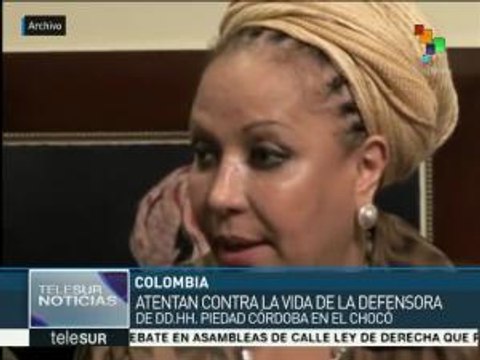 Colombia: rechazan atentado contra la activista Piedad Córdoba