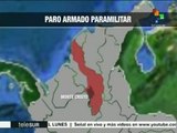 Grupos paramilitares organizan acciones delincuenciales en Colombia