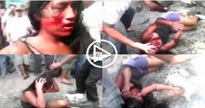Teen age girl very badly beating and than burn alive on the fake stolen case by Indian crowed