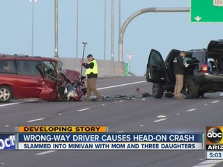 Wrong-way driver causes head-on crash