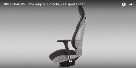 La silla de oficina de Porsche inspirada en el 911