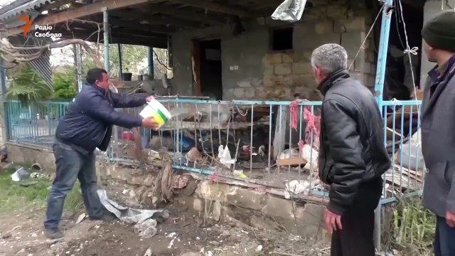 Дома местных жителей Нагорного Карабаха, разрушенные в результате обстрелов