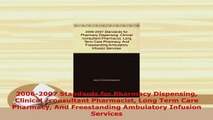 PDF  20062007 Standards for Pharmacy Dispensing Clinical consultant Pharmacist Long Term Care Free Books