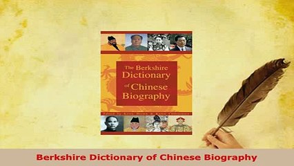 PDF  Berkshire Dictionary of Chinese Biography  EBook