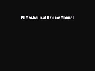 PDF FE Mechanical Review Manual  Read Online