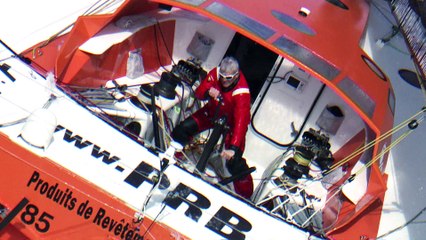 Banque images hélicoptère à bord du PRB de Vincent Riou.