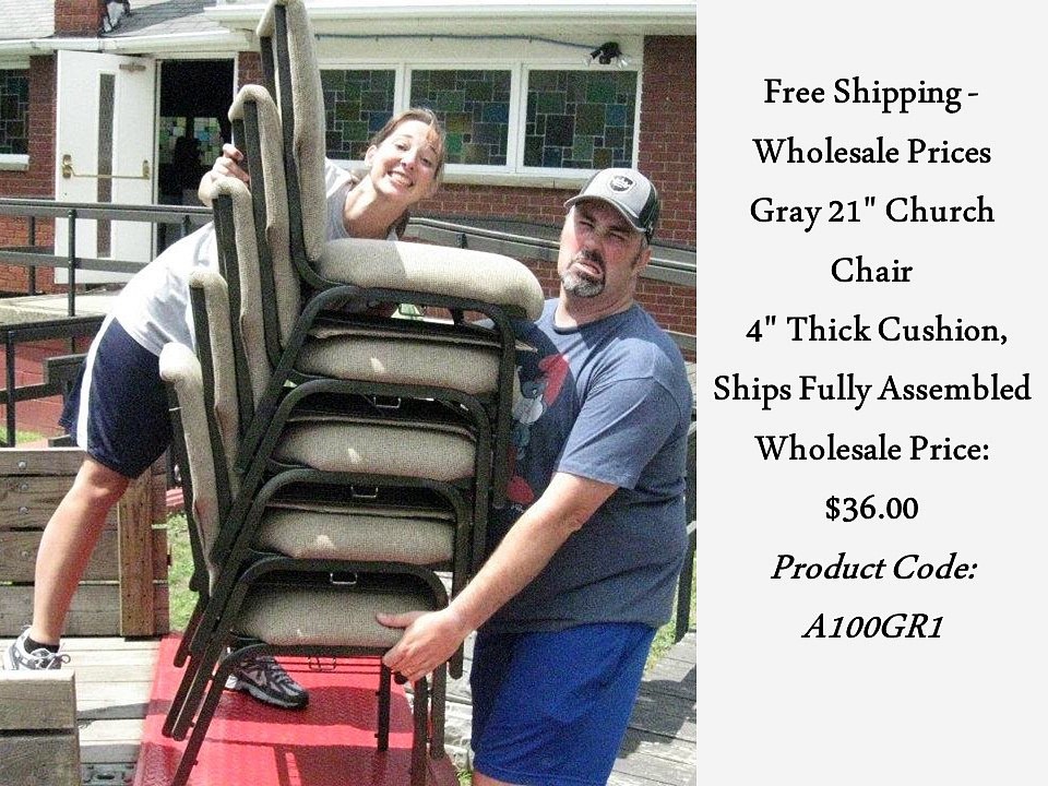 Gray 21 Inches Wide Church Chair at www.wholesale-foldingchairstables-discount.com