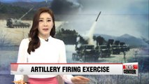 S. Korean military conducts largescale heavy artillery exercise