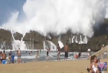Wonderful beach place with sea Waves really high