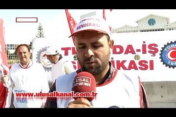 Arkadaşları için üretimi durduran işçiler mücadeleye devam ediyor