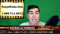 New York Yankees vs. Houston Astros Free Pick Prediction MLB Baseball Odds Preview 4-5-2016