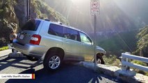 Man Survives After Nearly Driving Over Cliff Then Getting Hit By A Tour Bus