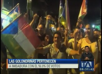 Las Golondrinas pertenecen a Imbabura con el 56.9% de los votos