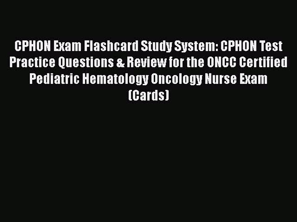 Download CPHON Exam Flashcard Study System: CPHON Test Practice Questions & Review for the