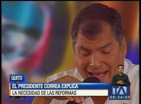 Correa explicó la necesidad de las reformas tributarias