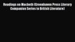 [PDF] Readings on Macbeth (Greenhaven Press Literary Companion Series to British Literature)