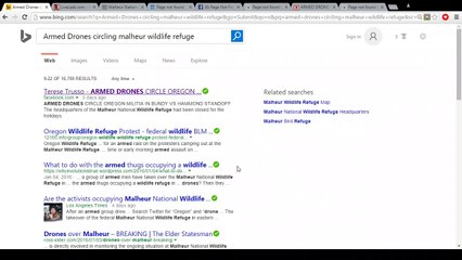 ARMED DRONES over MALHEUR REFUGE ON SUNDAY US NEWS SAYS IT GOT DESTROYED ON MONDAY