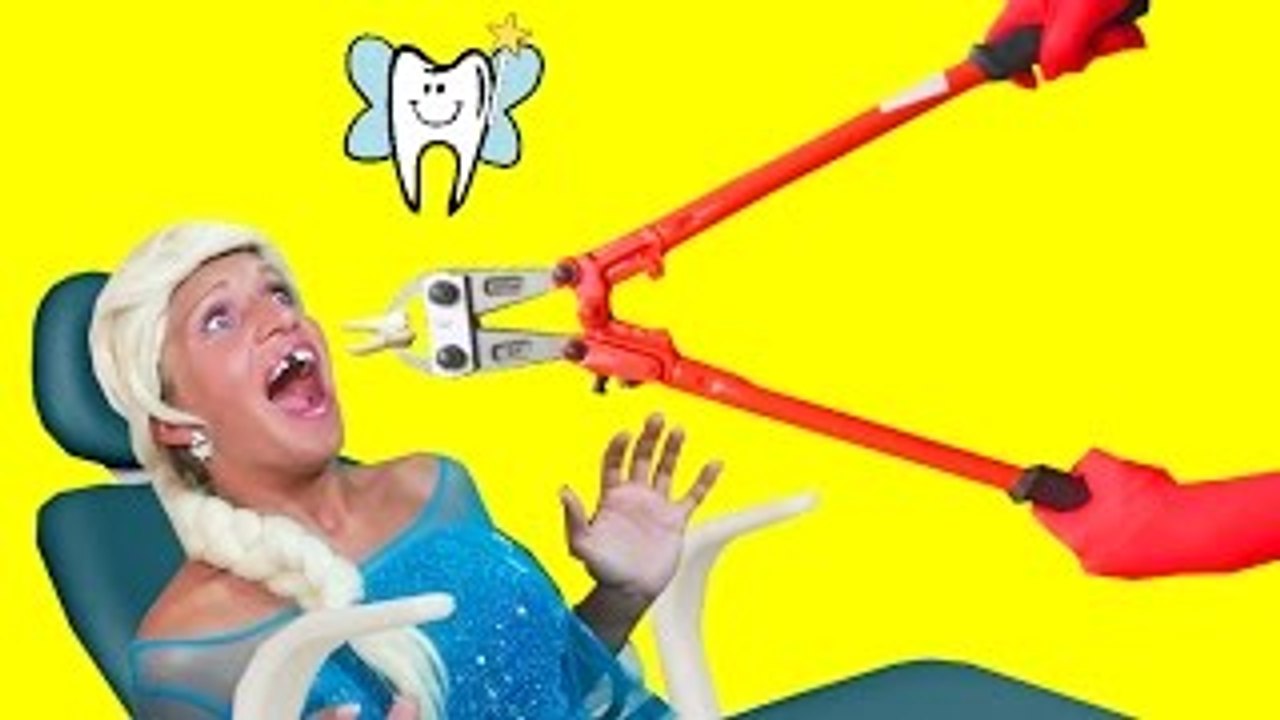 FROZEN ELSA vs DENTIST ! CAPTAIN AMERICA, SPIDERMAN - Funny Superhero Movie in Real Life