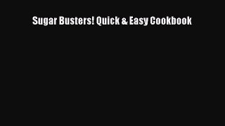 Read Sugar Busters! Quick & Easy Cookbook Ebook Free