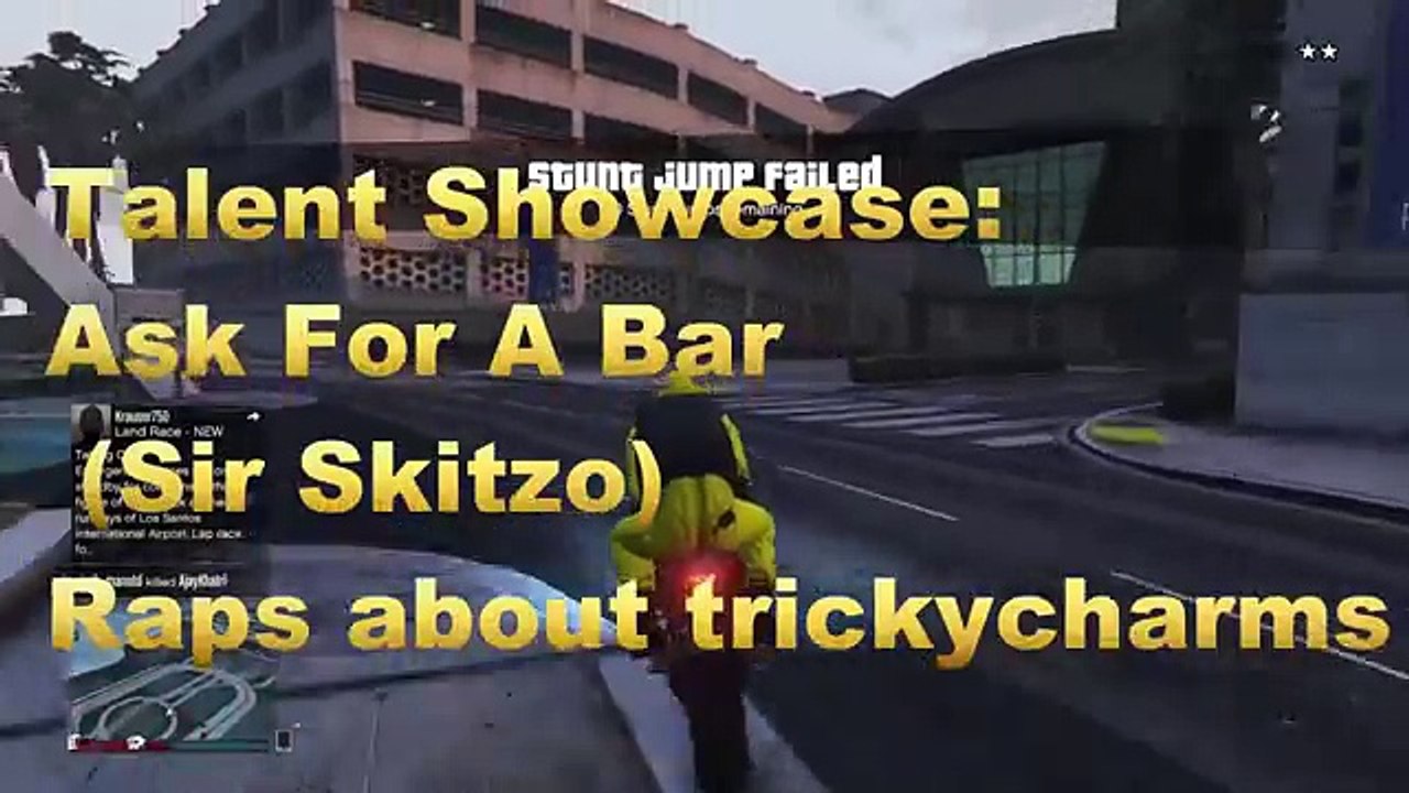 Talent Showcase 1 Ask For A Bar Sir Skitzo Raps about Trickycharms Cereal Insane Rapping
