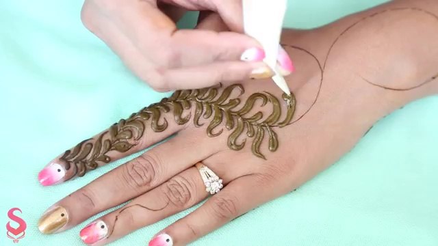 How To Make Easy Henna Mehendi Design For Beginners - Step By Step I Henna Tutorial I easy mehndi design for beginners I Simple Pretty Indian Henna 2016