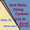How to sorted data using a custom list