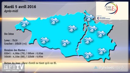 [HPyTv] La Météo de Tarbes Pau Bayonne (5 avril 2016)