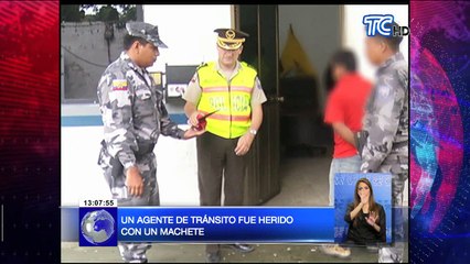 Arrestan a individuo que atacó con machete a oficial de tránsito