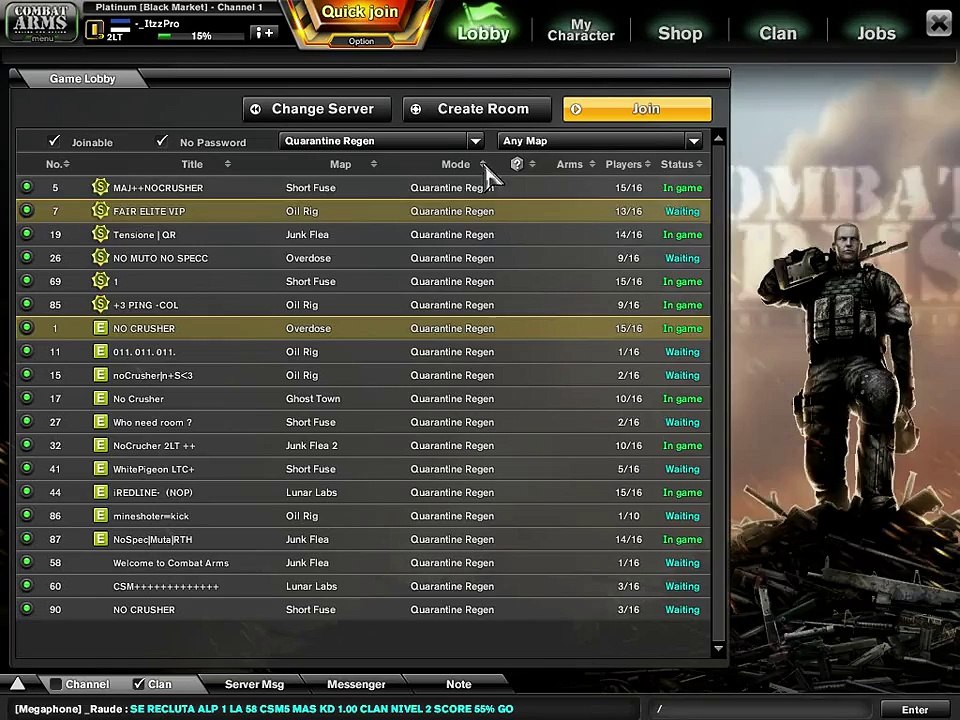 Buy Sell Accounts - SELL ACCOUNT COMBAT ARMS 15 EUROS