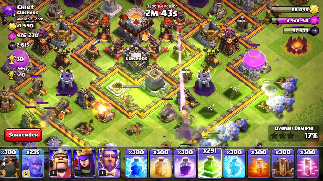 Clash of Clans - 300 BOWLER ATTACKS!