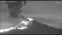 Cinco explosiones registra el volcán Popocatépetl en el centro de México