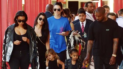 Kanye West and Kardashian Family Check Out Art at LACMA