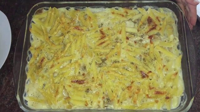 اسهل طريقة لعمل معكرونة باشميل بالفطر