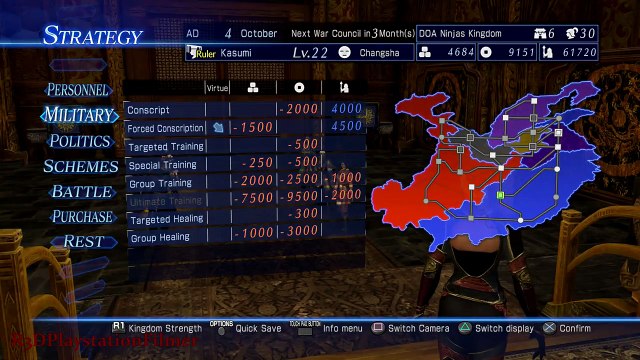 Dynasty Warriors 8: Empires - Kasumi PS4 Walkthrough Part 11: Invasion of Xiapi {English, Full HD}