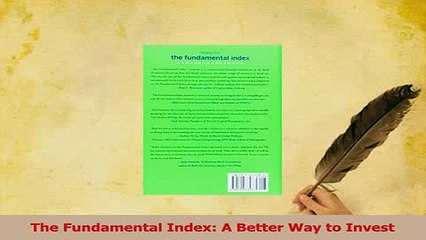 Read  The Fundamental Index A Better Way to Invest Ebook Free