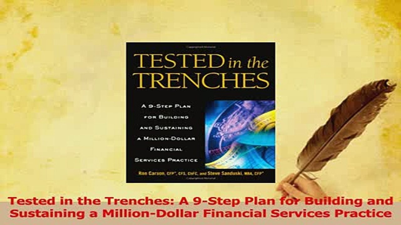 Read  Tested in the Trenches A 9Step Plan for Building and Sustaining a MillionDollar Ebook Free