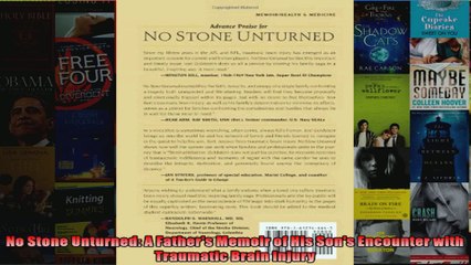 Read  No Stone Unturned A Fathers Memoir of His Sons Encounter with Traumatic Brain Injury  Full EBook