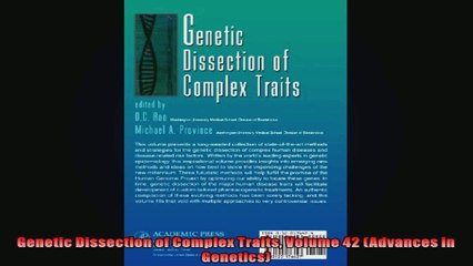 FREE DOWNLOAD   Genetic Dissection of Complex Traits Volume 42 Advances in Genetics  PDF FULL