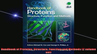 FREE DOWNLOAD   Handbook of Proteins Structure Function and Methods 2 volume set  PDF FULL