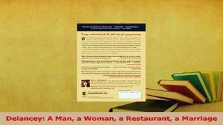 Read  Delancey A Man a Woman a Restaurant a Marriage Ebook Free