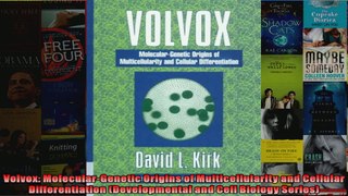 FREE DOWNLOAD   Volvox MolecularGenetic Origins of Multicellularity and Cellular Differentiation  PDF FULL